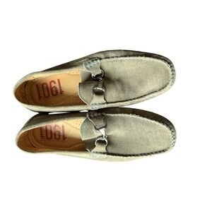 1901 Naples M15114 Driving Loafers Horse Bit Men's Shoes  gray/green   10.5 M